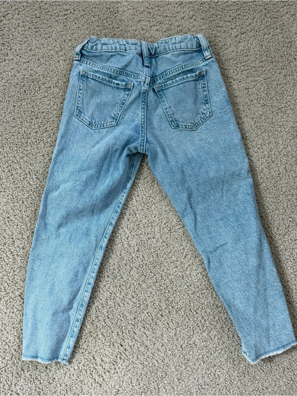 GAP Light Blue Distressed Girlfriend Jeans size 7 girls